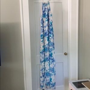 Beautiful blue floral maxi dress